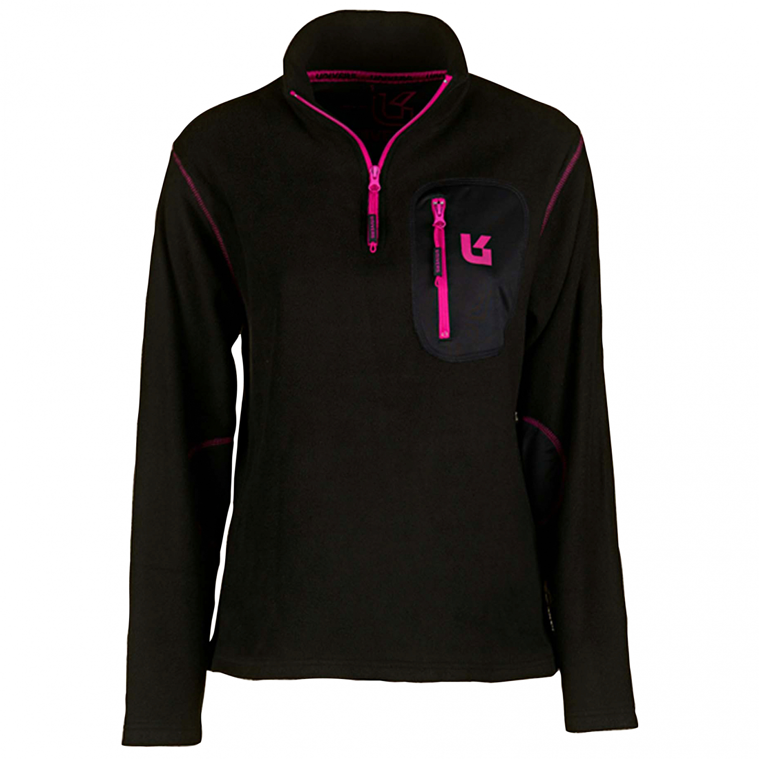 Spinale Fleece Mock-Neck Women (Brown/Pink) 