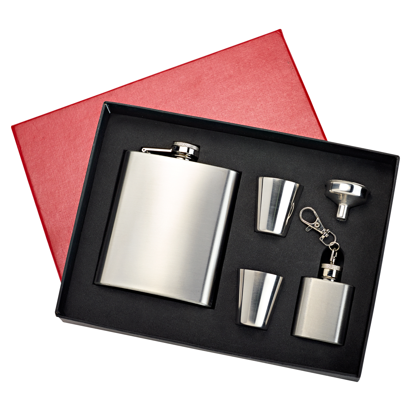 Stainless Steel Hip Flask Gift Set 