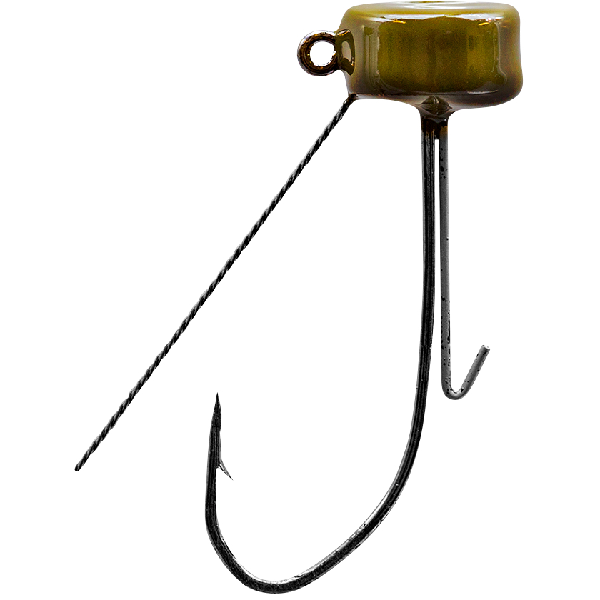 Strike King Jighead Tour Grade Weedless Ned Rig Head (Green Pumpkin) 