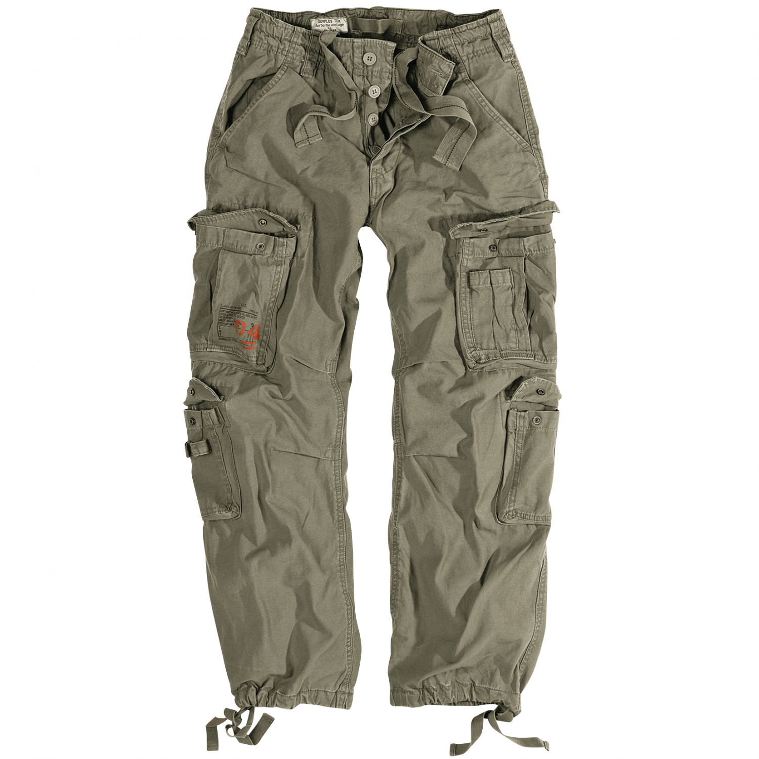 Surplus Men's Vintage Trousers Airborne (olive) Sz. L 