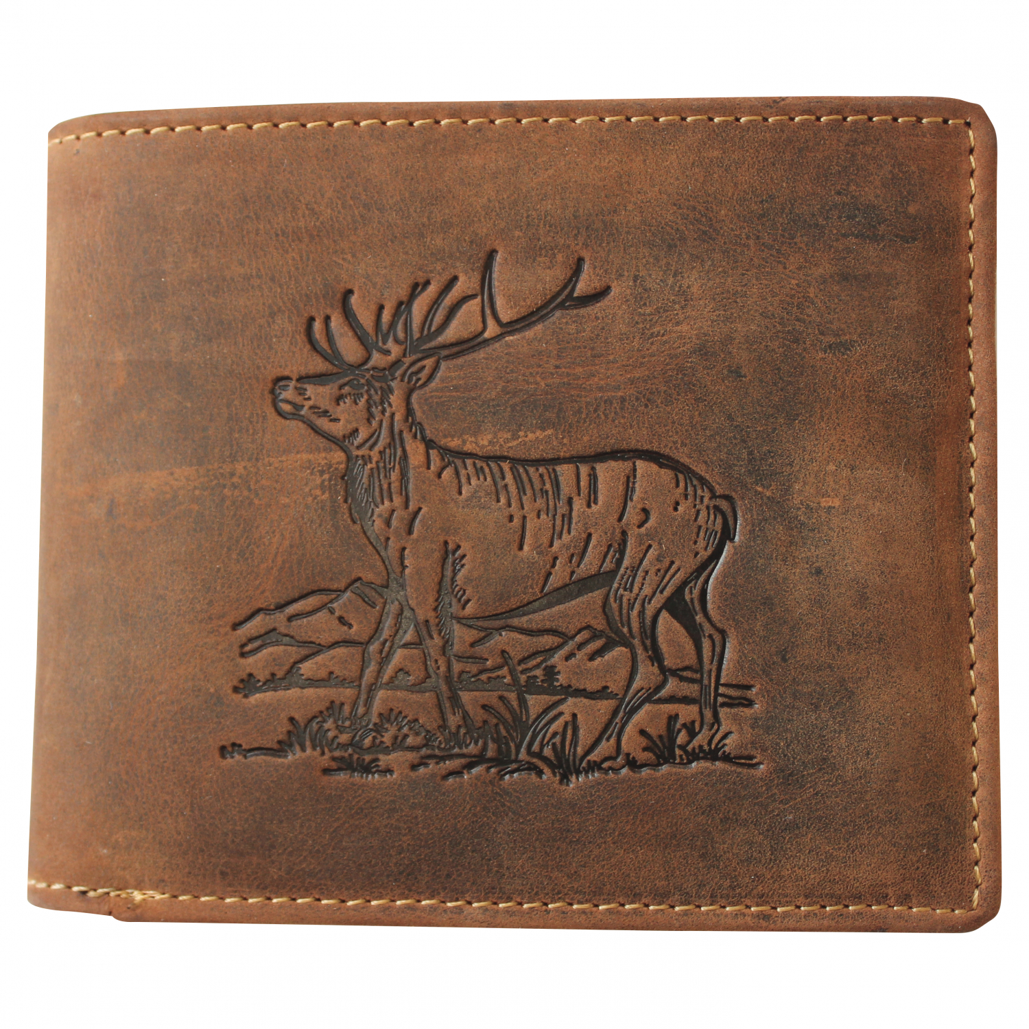 Vintage Thigh Bag ‘Stag-3’ Leather (Brown) 