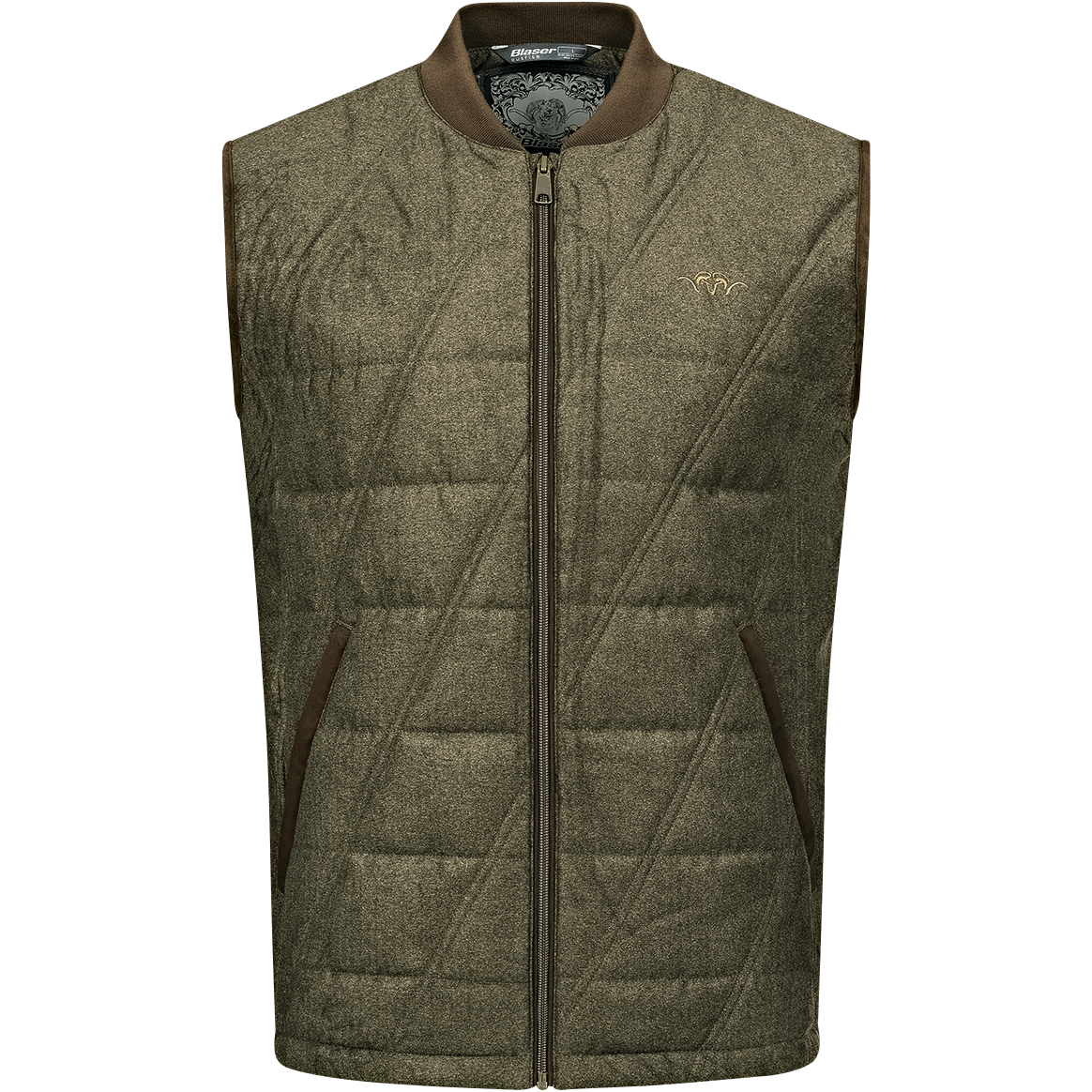Vintage Waistcoat Victor Men (Olive Melange/Black) 