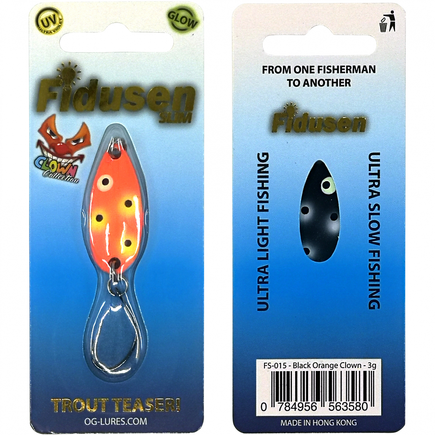 Westin Micro Bait Fidusen Slim (Black Orange Clown) 