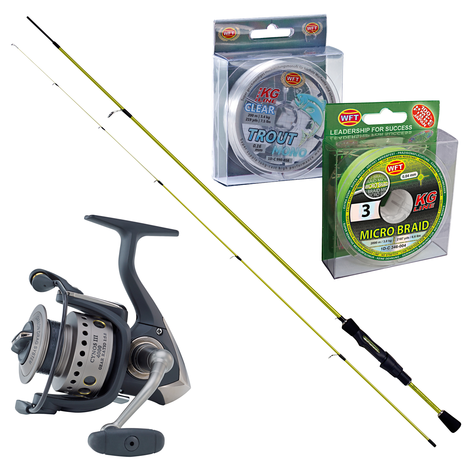 WFT Complete set (rod, reel, lines) at low prices