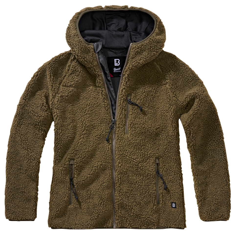Women Teddy Fleece Jacket Hooded (Olive) 