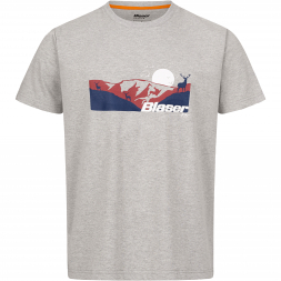 Blaser Men's T-Shirt Allgäu Mountain - grey 