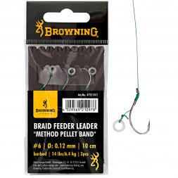 Browning Leader hook Braid Feeder Leader Method Pellet Band Rig (bronze)