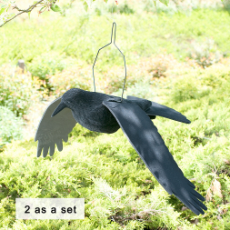 Flying crow (flocked, 2 as a set)