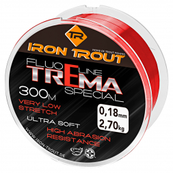 Iron Trout Fishing line Fluo Line Trema Special (fluo/red, 300 meters)