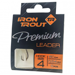 Iron Trout Leader hook Premium Leader (Sz. 10)