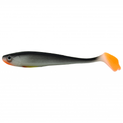 Kogha Shad Räuberfänger Pulsating Tail (white/grey/orange fin)