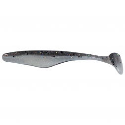 ShadXperts Rubber Fish Floating Jerk Minnow 4" (Smoke Metal Flake Pearl Belly) 
