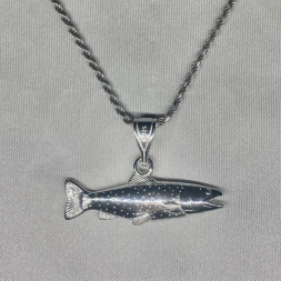 Street Hooker Necklace with pendant (trout, sterling silver)