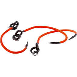  Rigged Seatrout Single Hooks (Orange)