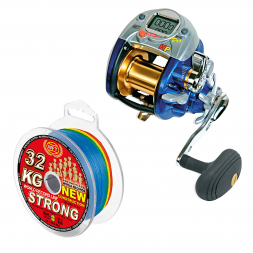 WFT Set: Electric reel Electra 700 PR HP + fishing line KG Strong Exact