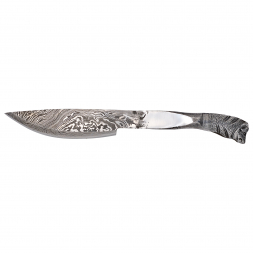 Whitefox Damascus Hunting Knife Boar