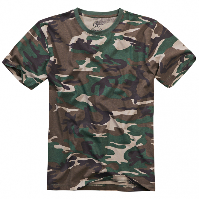 Brandit Men's T-Shirt Men (Woodland) 