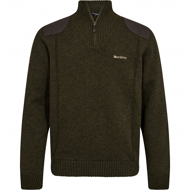 Deerhunter Finley Knitted Jumper with Half-Zip Men (Woodland Melange) 