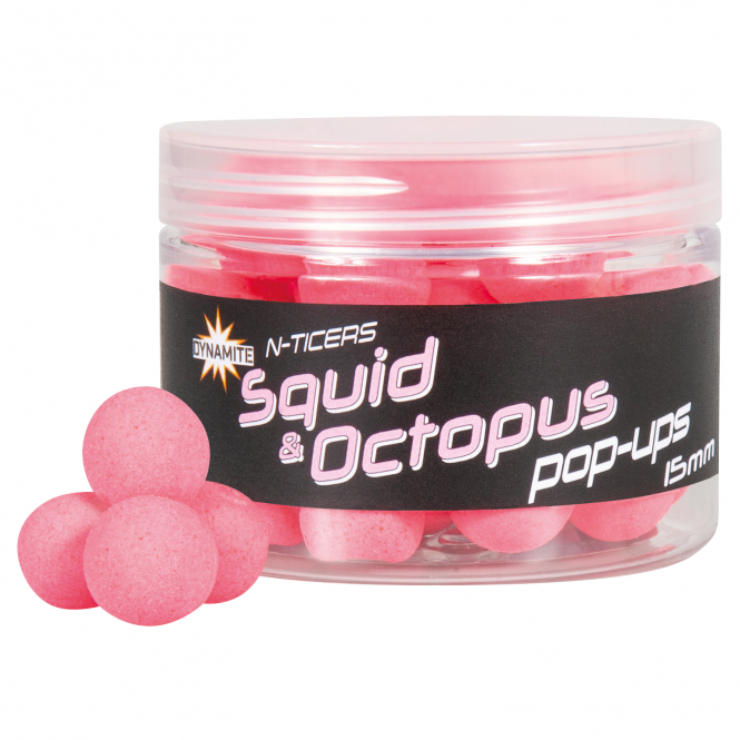 Dynamite N-Ticers Hookbaits (Squid & Octopus/pink) 