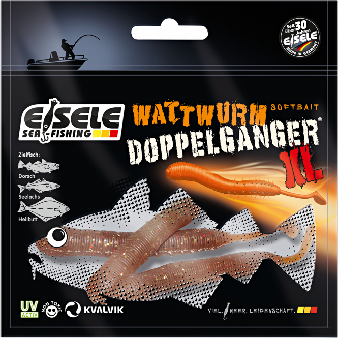 Eisele Sea Fishing Bait Lugworm Lookalike XL (Motoroil UV) 