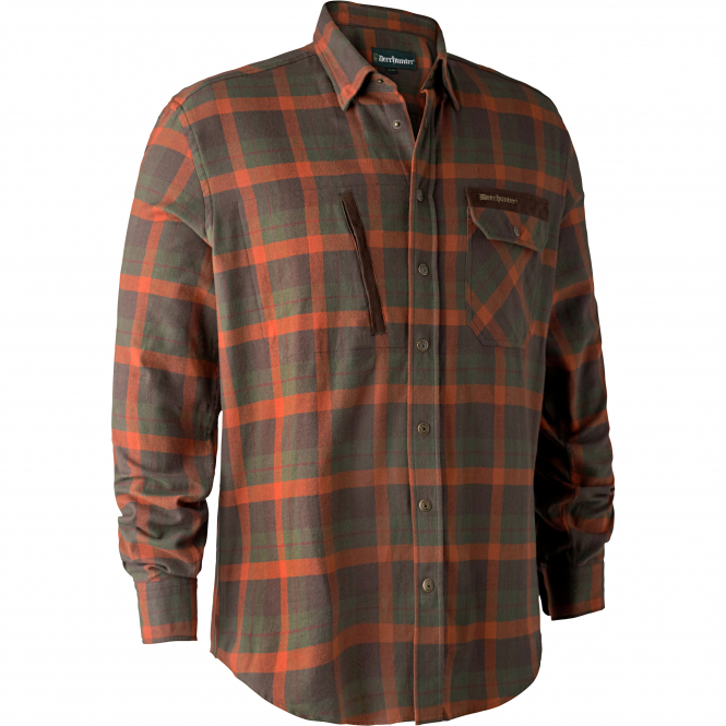 Ethan Shirt Men (Orange Check) 