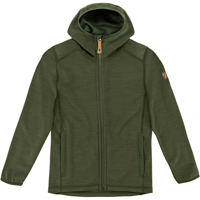 Fjällräven Keb Fleece Hoodie for Children (Deep Forest) 