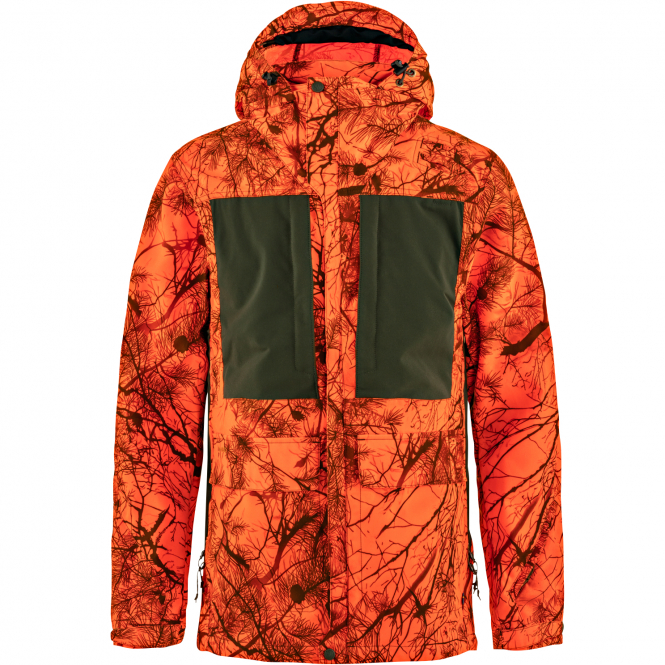 Fjällräven Lappland Hybrid Jacket M Men’s (Orange Multi Camo–Deep Forest) 