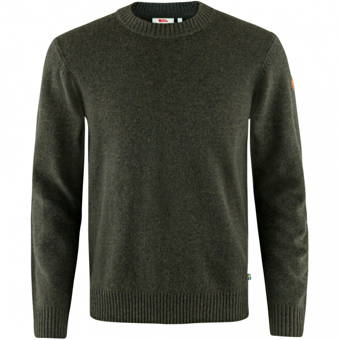 Fjällräven Övik Round-Neck Sweater M Men (Dark Olive) 