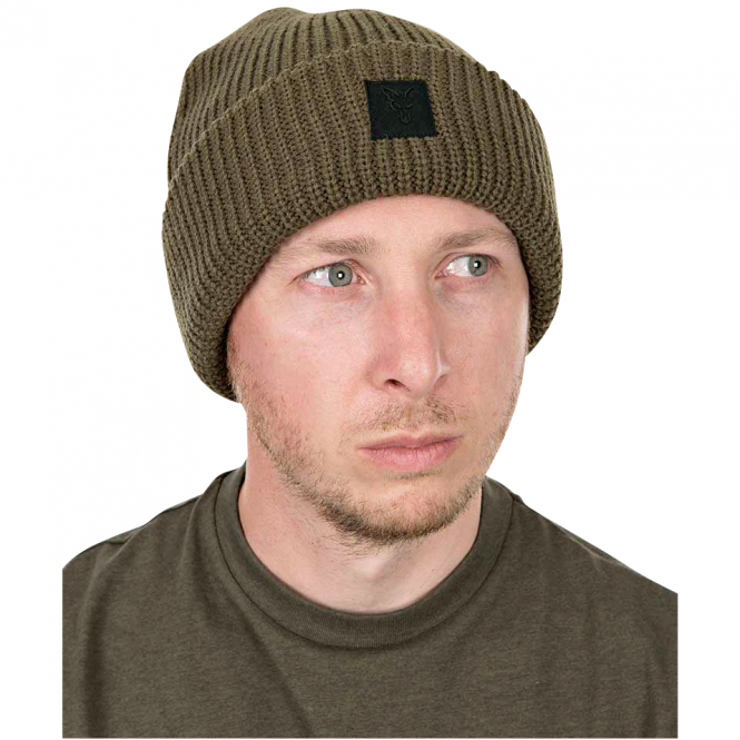 Fox Merino Blend Beanie (Olive) 