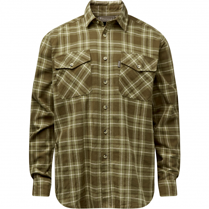 Härjedalen flannel shirt (olive) 