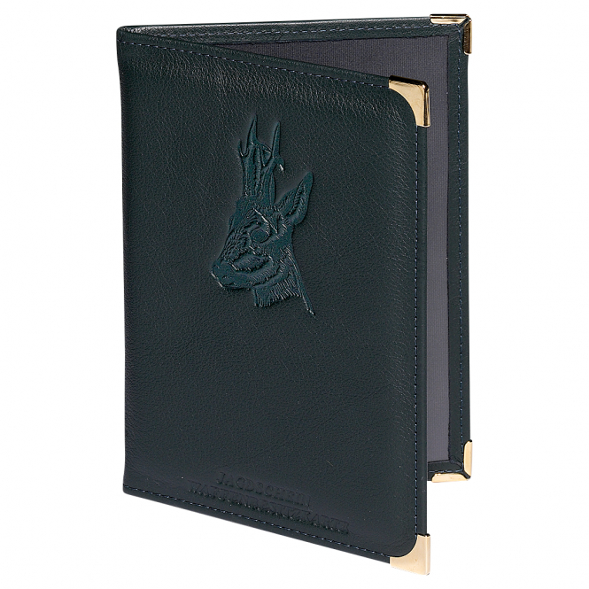 Leather Hunting Licence Case (Black) 
