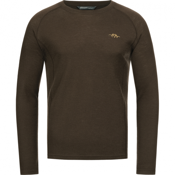 Merino Base Layer Roundneck Jonar Men (Dark Brown) 