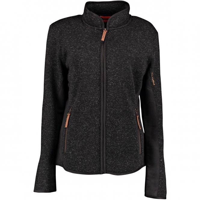 OS Trachten Detit Knitted Fleece Jacket Women (Anthracite) 