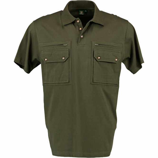 OS Trachten Fuzao Polo Shirt 1/2 Sleeve Men (Khaki/Mud) 