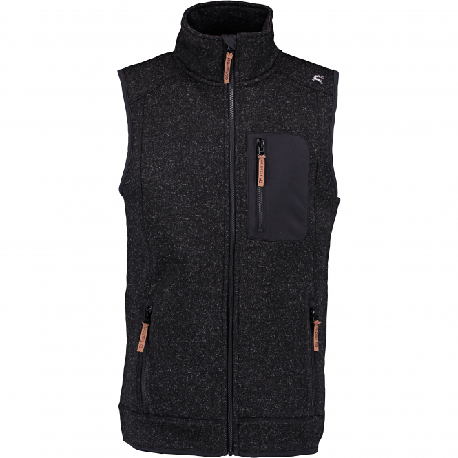 OS Trachten Men's Klesi Knitted Fleece Waistcoat Men (Anthracite) 