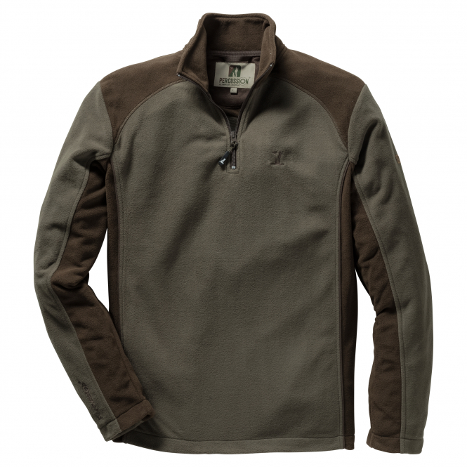 Percussion Fleece Sweater (olive/brown) 