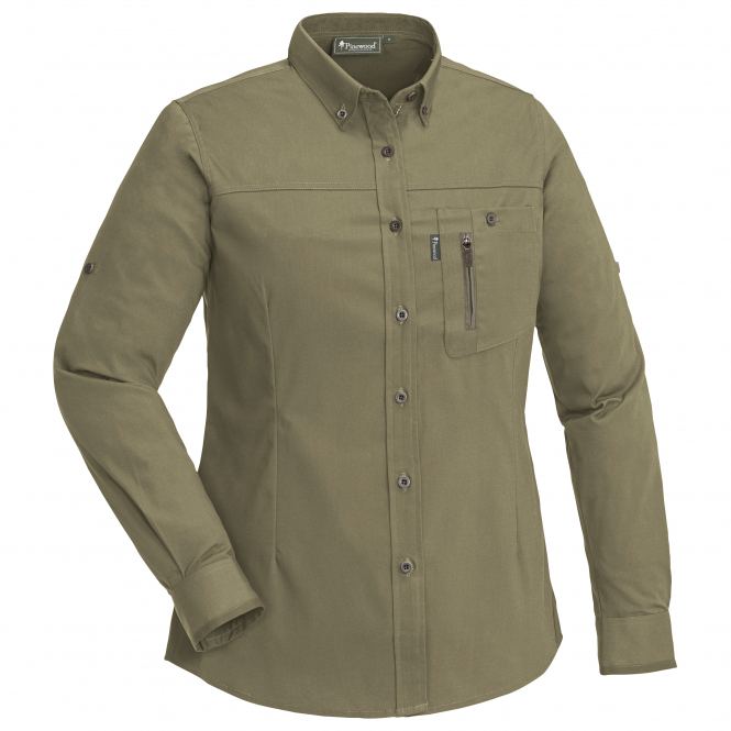 Pinewood Tiveden TC-Stretch Insectsafe Blouse Women (H.Olive) 
