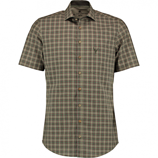 Piwaya Shirt 1/2 Sleeve Slim Fit Men (Olive) 