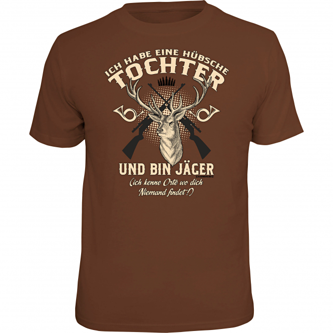 Rahmenlos "Ich habe eine hübsche Tochter…" T-Shirt Men (Brown) 