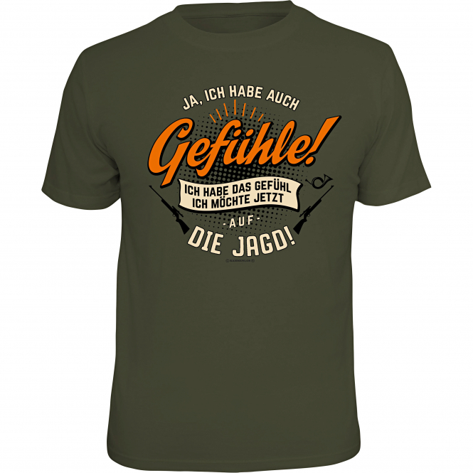 Rahmenlos "Ja, ich habe auch Gefühle" T-Shirt Unisex (Olive) 