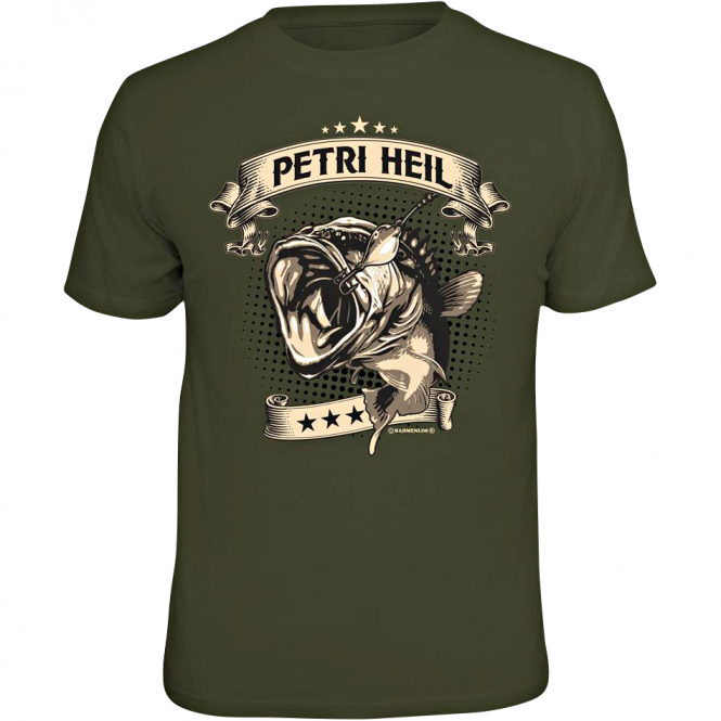 Rahmenlos "Petri Heil" T-Shirt Men (Olive) 