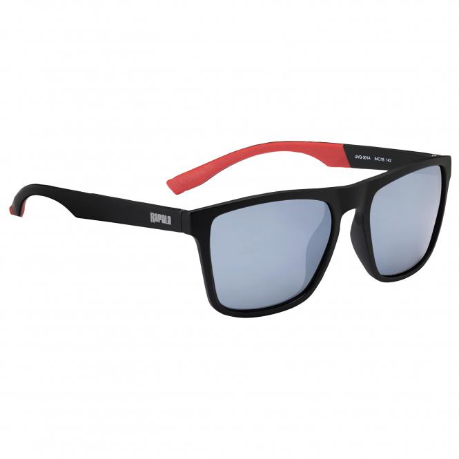 Rapala Urban Vision Gear Sunglasses (Black, Red/Grey Blue Lenses) 