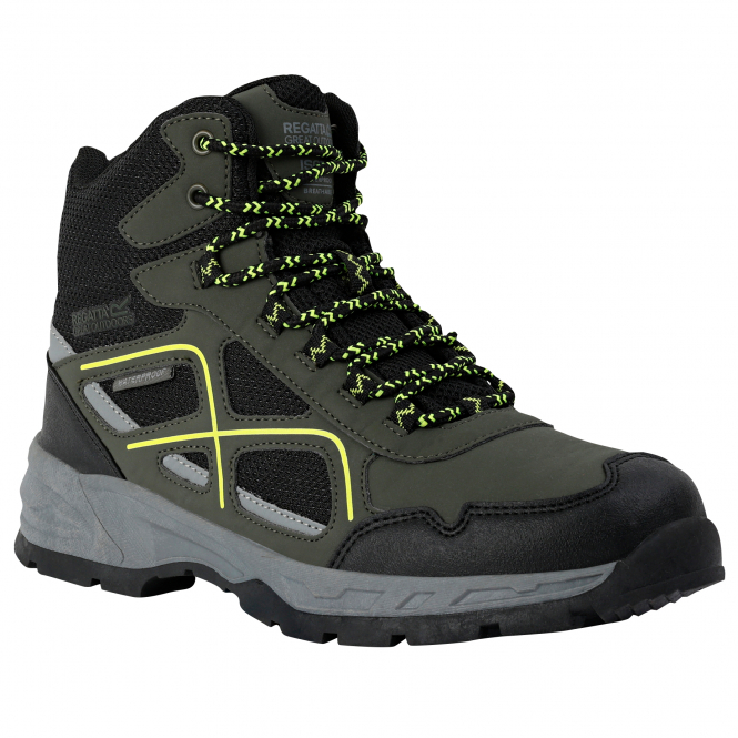 Regatta Vendeavour Boots Men (Dark Khaki / Lime Punch) 