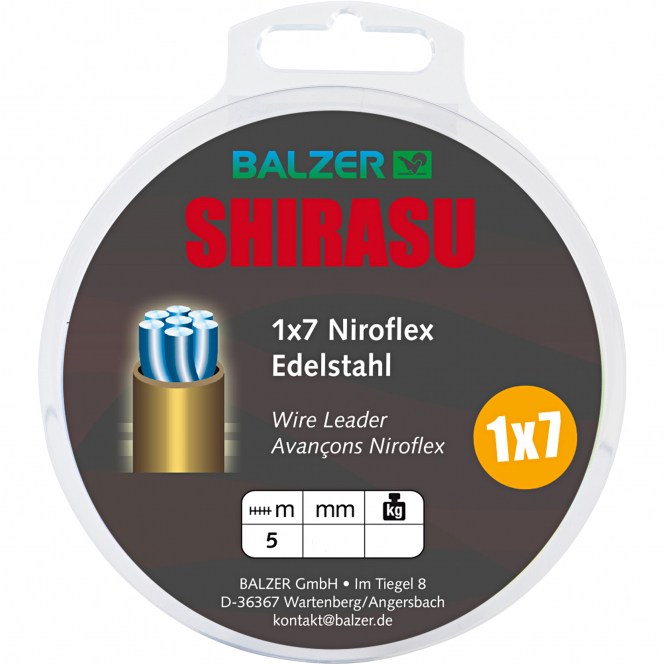 Shirasu 1x7 Wire Leader Spool (Uncoated) 
