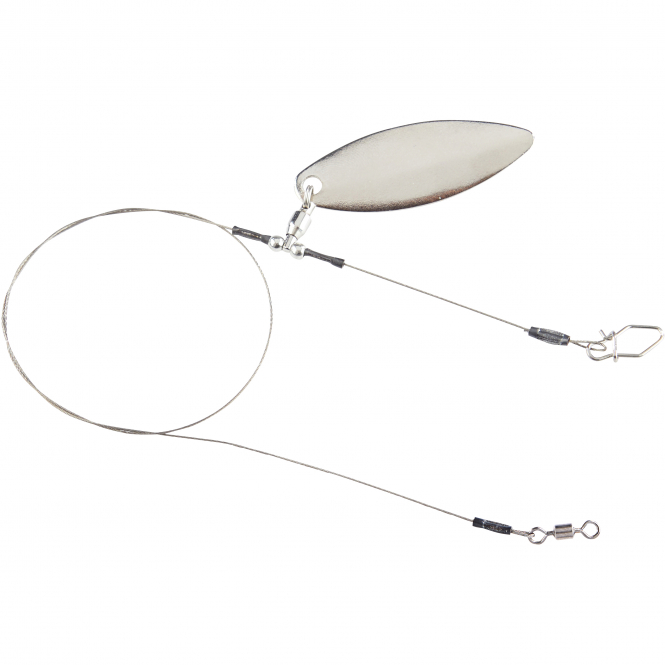 Shirasu 7x7 Wire leader with spinner blade (Silver) 
