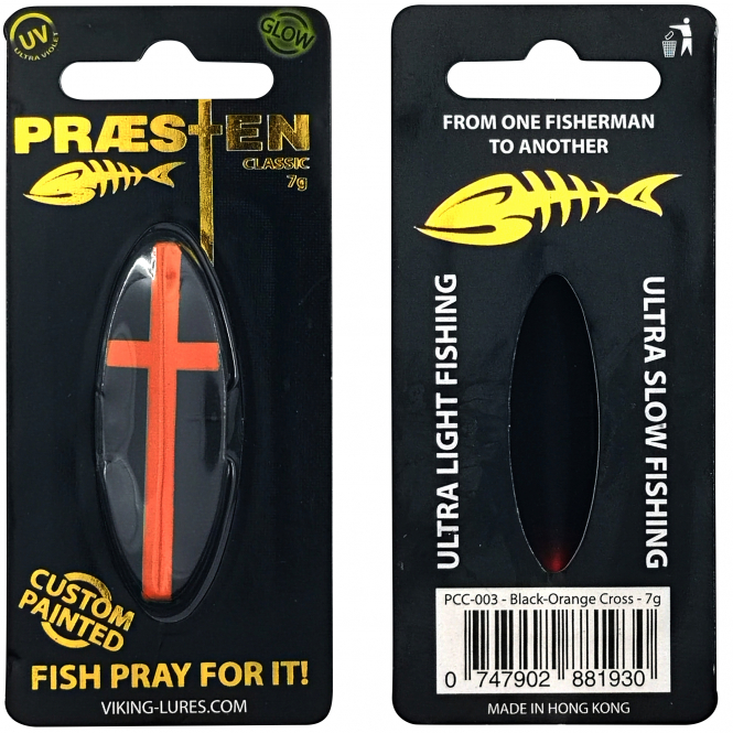 Westin Inline Bait Præsten Classic (Orange Black Cross) 