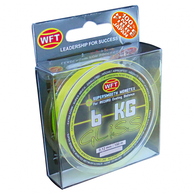 WFT WFT Gliss Monotex Chartreuse fishing line, 150 m 