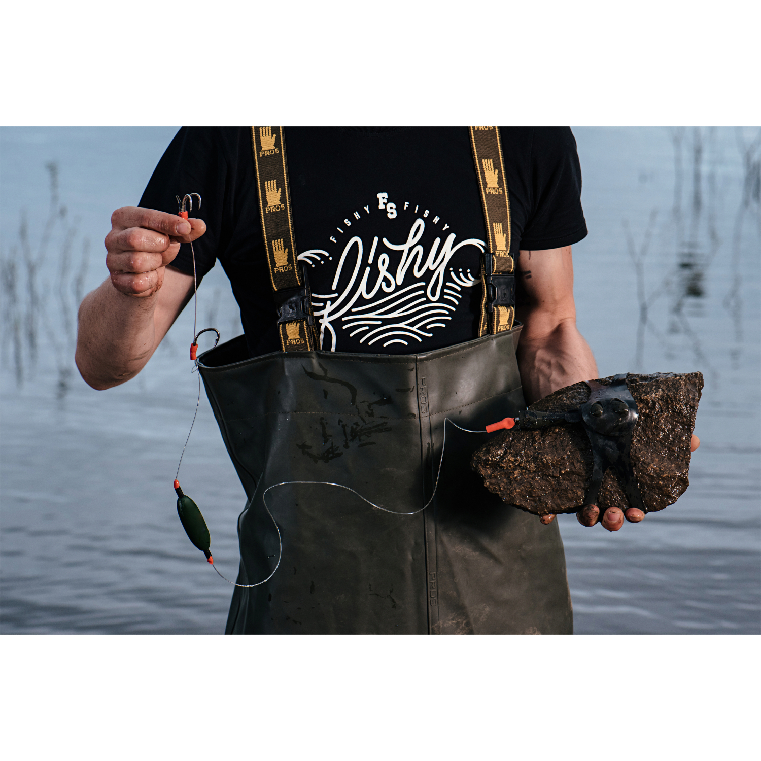 FISHSTONE Catfish Mount 3XweLs Rubber (single part - muddy) 