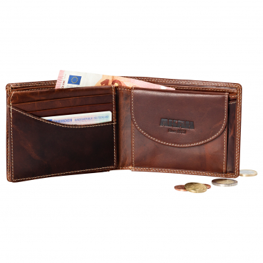 Akah Big Five Wallet, Landscape (Brown)