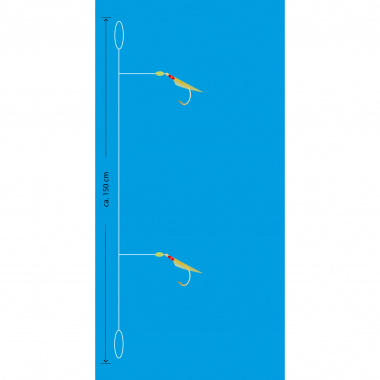 Aquantic Real Skin Vorfach Rig 2 (Chartreuse)